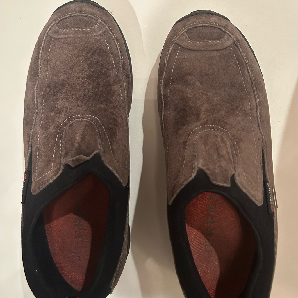 Merrell Men's Grey Suede Slip-On Loafers